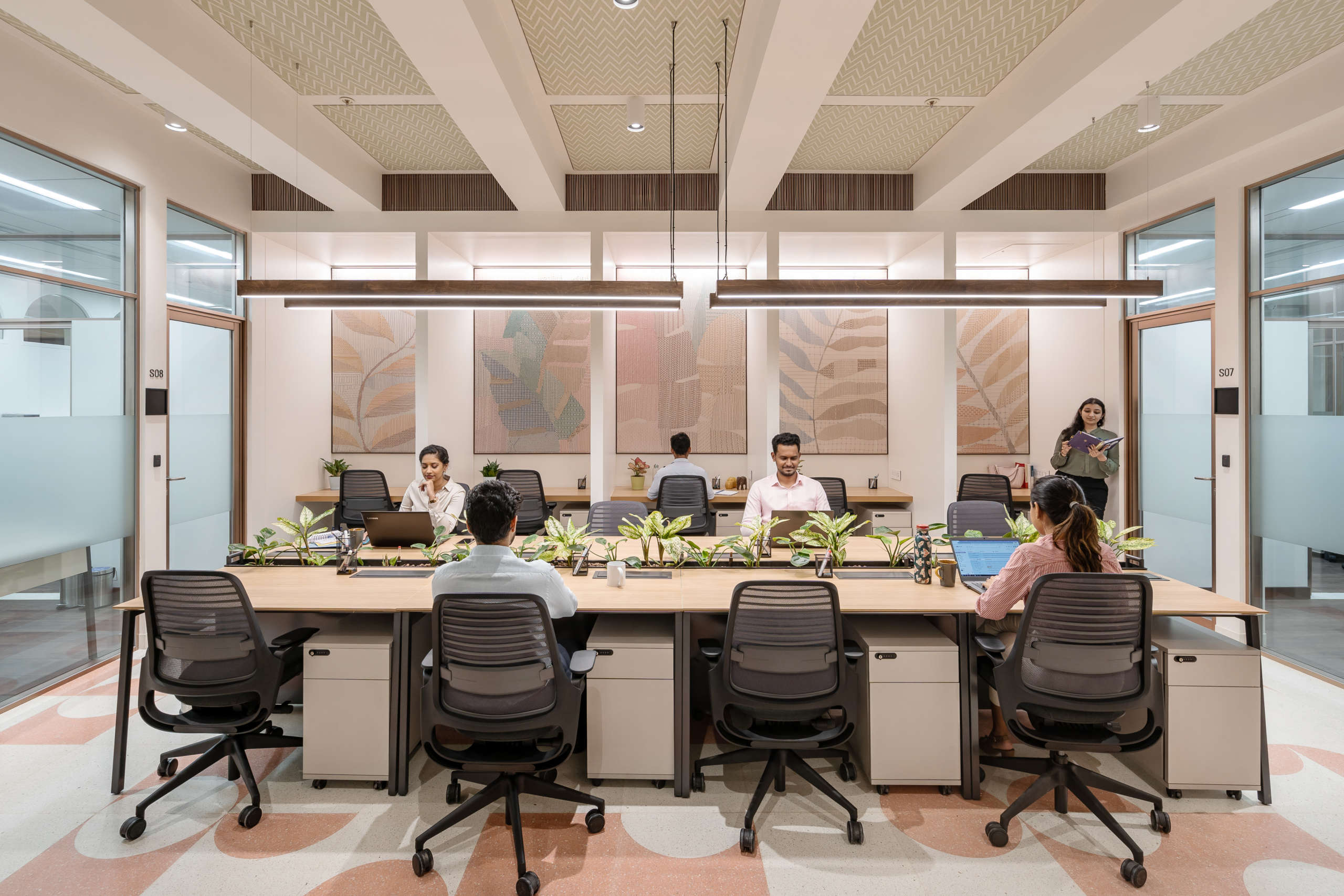 Independent workers of coworking space